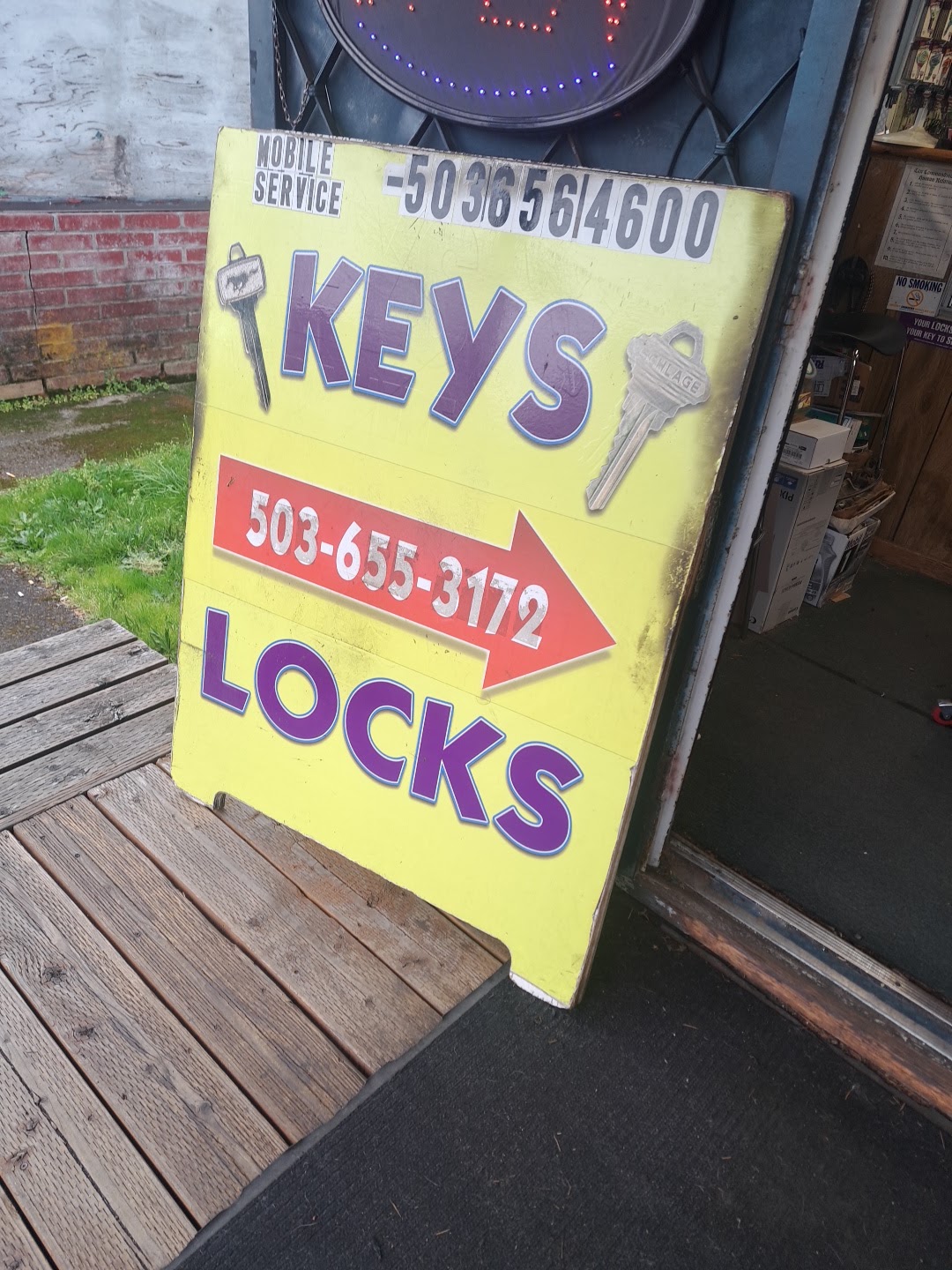 Inside the key-cutting workshop at A Act Fast Locksmith